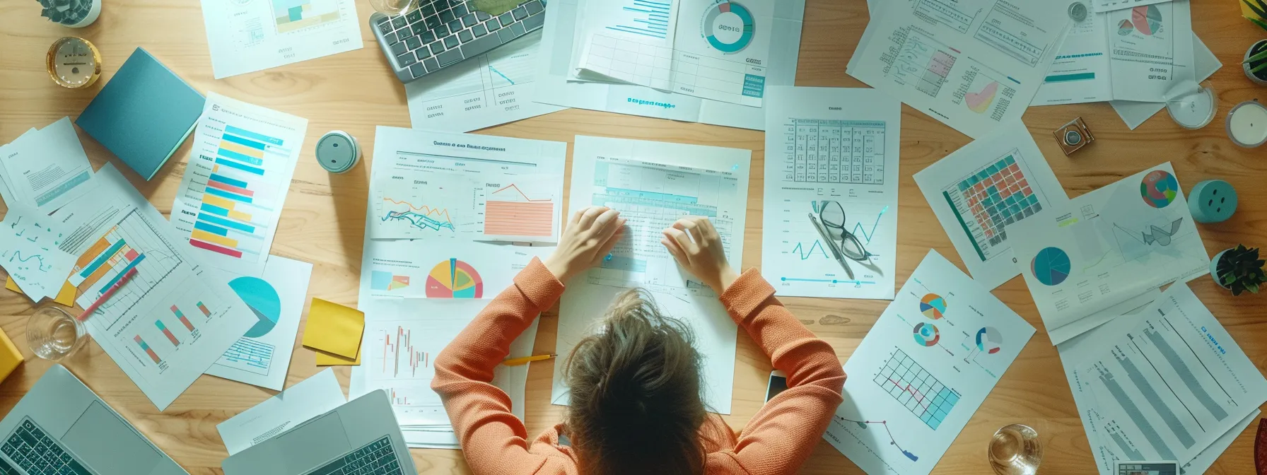 a person surrounded by graphs and charts, analyzing market trends and technological innovations for successful solarai investments. a person surrounded by graphs and charts, analyzing market trends and technological innovations for successful solarai investments.