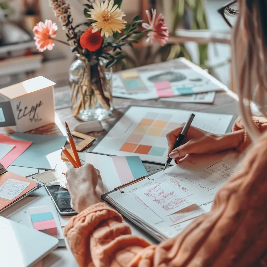 A person crafting high-converting ad copy in a bright and inviting workspace A person crafting high-converting ad copy in a bright and inviting workspace