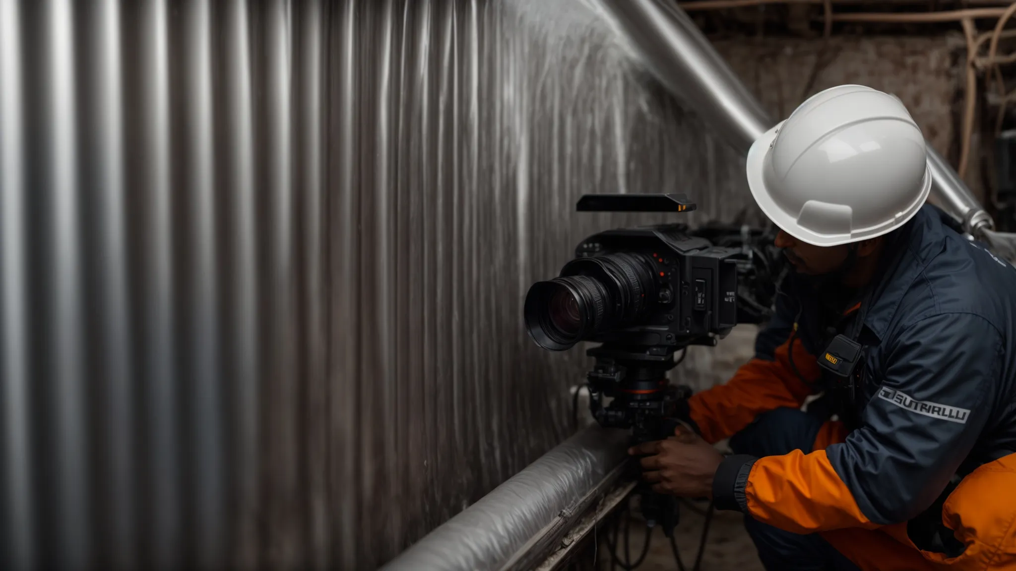 a professional duct cleaning technician inspecting a mold-infested air duct in newark, nj. a professional duct cleaning technician inspecting a mold-infested air duct in newark, nj.