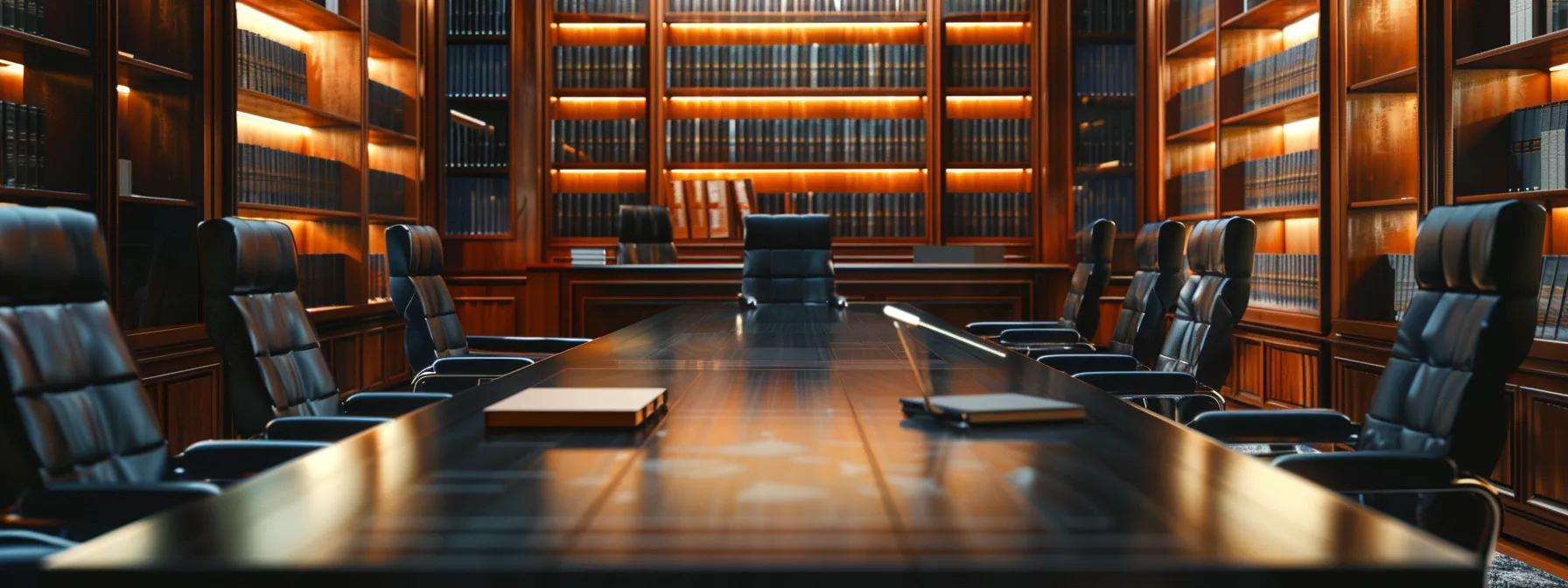 a professional lawyer's office, featuring a sleek conference table and shelves lined with legal books, conveys an atmosphere of expertise and trust, emphasizing the importance of finding reliable legal assistance for marijuana expungement in arizona. a professional lawyer's office, featuring a sleek conference table and shelves lined with legal books, conveys an atmosphere of expertise and trust, emphasizing the importance of finding reliable legal assistance for marijuana expungement in arizona.