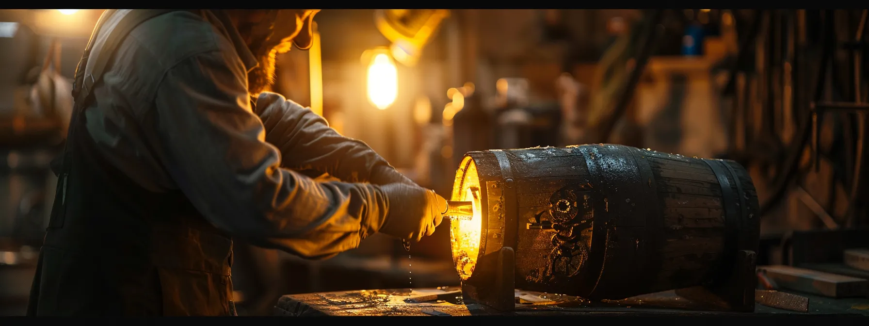 a professional locksmith carefully unlocking a jammed barrel with advanced techniques and quality materials in a dimly lit workshop. a professional locksmith carefully unlocking a jammed barrel with advanced techniques and quality materials in a dimly lit workshop.