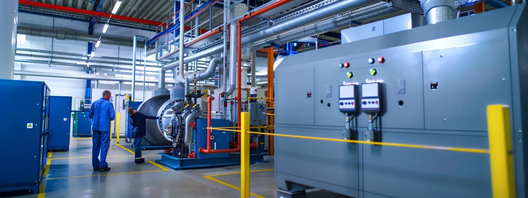a qualified technician conducts a thorough inspection of a modern boiler in a well-organised industrial service workshop, surrounded by advanced diagnostic tools and equipment, highlighting the importance of expert knowledge in ensuring safe and efficient heating systems. a qualified technician conducts a thorough inspection of a modern boiler in a well-organised industrial service workshop, surrounded by advanced diagnostic tools and equipment, highlighting the importance of expert knowledge in ensuring safe and efficient heating systems.