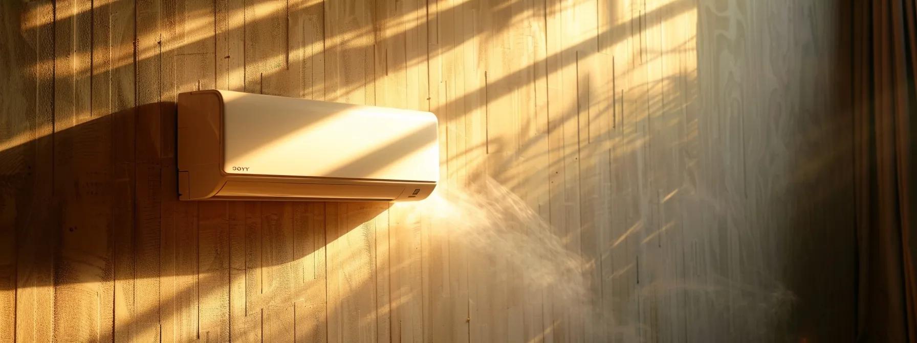 air conditioner working in a room
