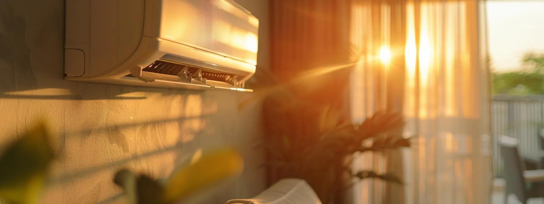 air conditioner working in a room