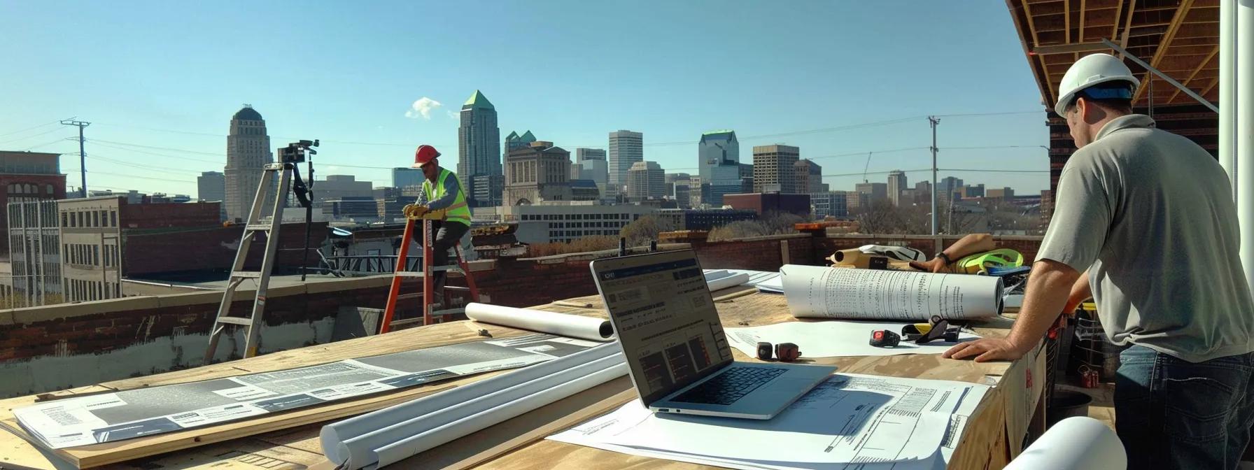 Roofing contractor assessing local expertise and project experience in Saint Louis. Roofing contractor assessing local expertise and project experience in Saint Louis.