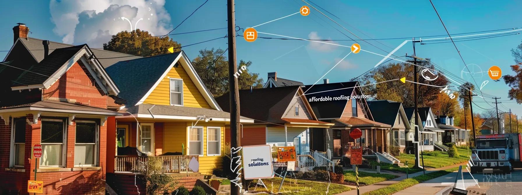 Homeowner reviewing diverse roofing options in Saint Louis for cost-effective renovations. Homeowner reviewing diverse roofing options in Saint Louis for cost-effective renovations.