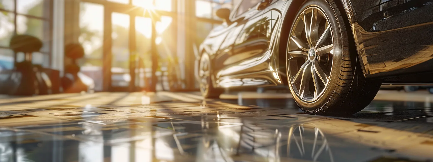 a shiny, well-maintained car gleaming under the bright sunlight, showcasing its unique features and gathering maintenance records scattered around. a shiny, well-maintained car gleaming under the bright sunlight, showcasing its unique features and gathering maintenance records scattered around.