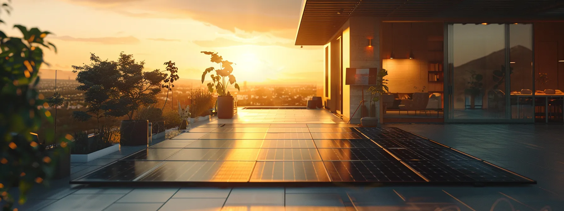 a sleek, customized solar panel system seamlessly integrated on a modern rooftop, enhancing the home's value and curb appeal.