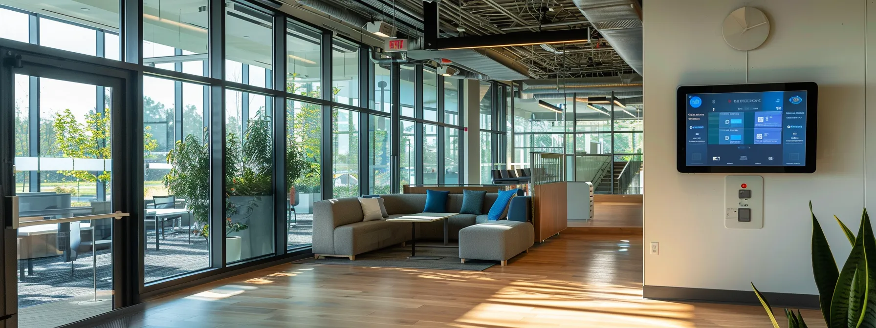 a sleek, high-tech hvac system with a smart thermostat and vrf technology installed in a modern office setting, showcasing advanced energy-saving technology for businesses in newark. a sleek, high-tech hvac system with a smart thermostat and vrf technology installed in a modern office setting, showcasing advanced energy-saving technology for businesses in newark.