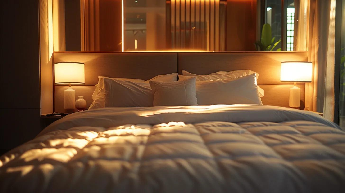 a sleek, modern bedroom showcases a luxury mattress at its center, highlighting the rich textures and materials—plush memory foam layered with natural fibers—ensuring an inviting atmosphere conducive to restful sleep. a sleek, modern bedroom showcases a luxury mattress at its center, highlighting the rich textures and materials—plush memory foam layered with natural fibers—ensuring an inviting atmosphere conducive to restful sleep.