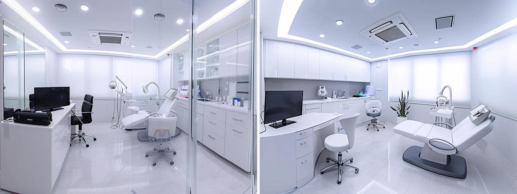 a sleek, modern clinic environment showcases side-by-side portraits of individuals, dramatically illustrating the transformative results of led masks in enhancing skin clarity and reducing blemishes under bright, clinical lighting. a sleek, modern clinic environment showcases side-by-side portraits of individuals, dramatically illustrating the transformative results of led masks in enhancing skin clarity and reducing blemishes under bright, clinical lighting.