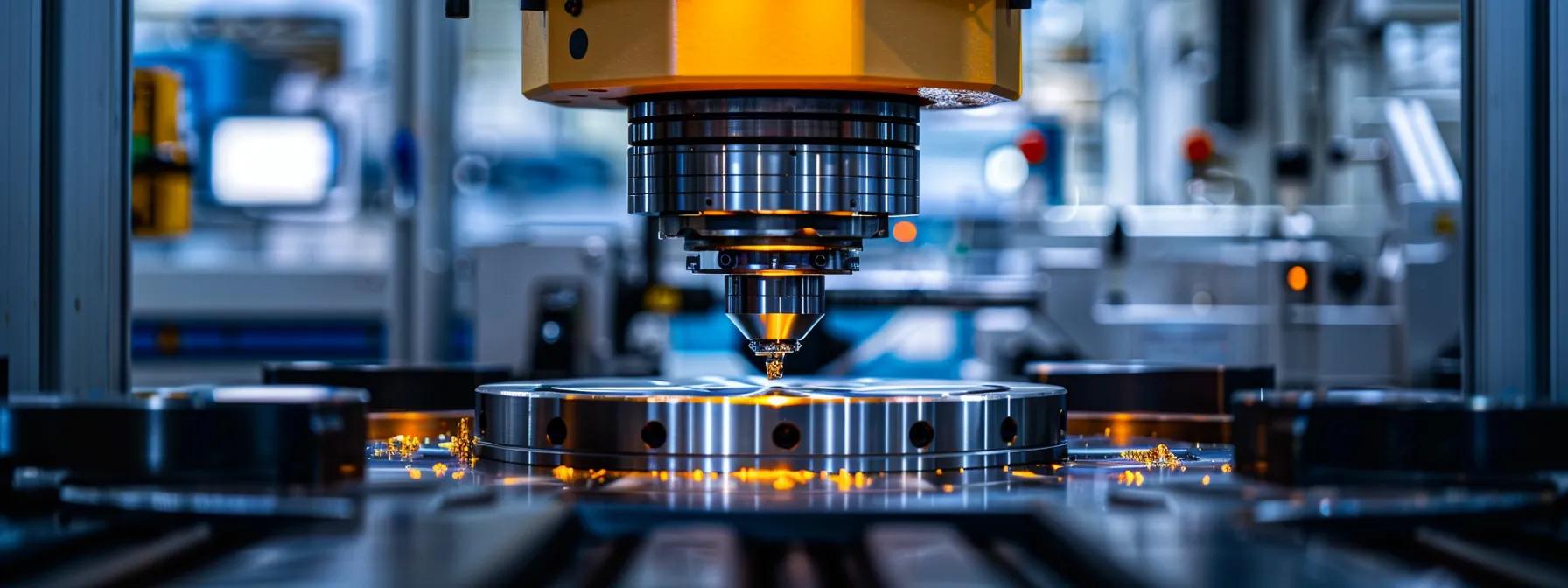 a sleek, modern cnc machining workshop features an industrial-grade aluminum workpiece glistening under bright led lights, surrounded by steel tools and various colorful plastic samples, emphasizing the diversity of materials pivotal to advanced manufacturing in china.