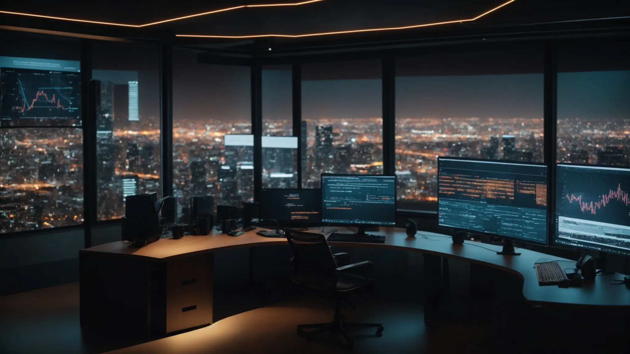 , a sleek modern digital workspace with m