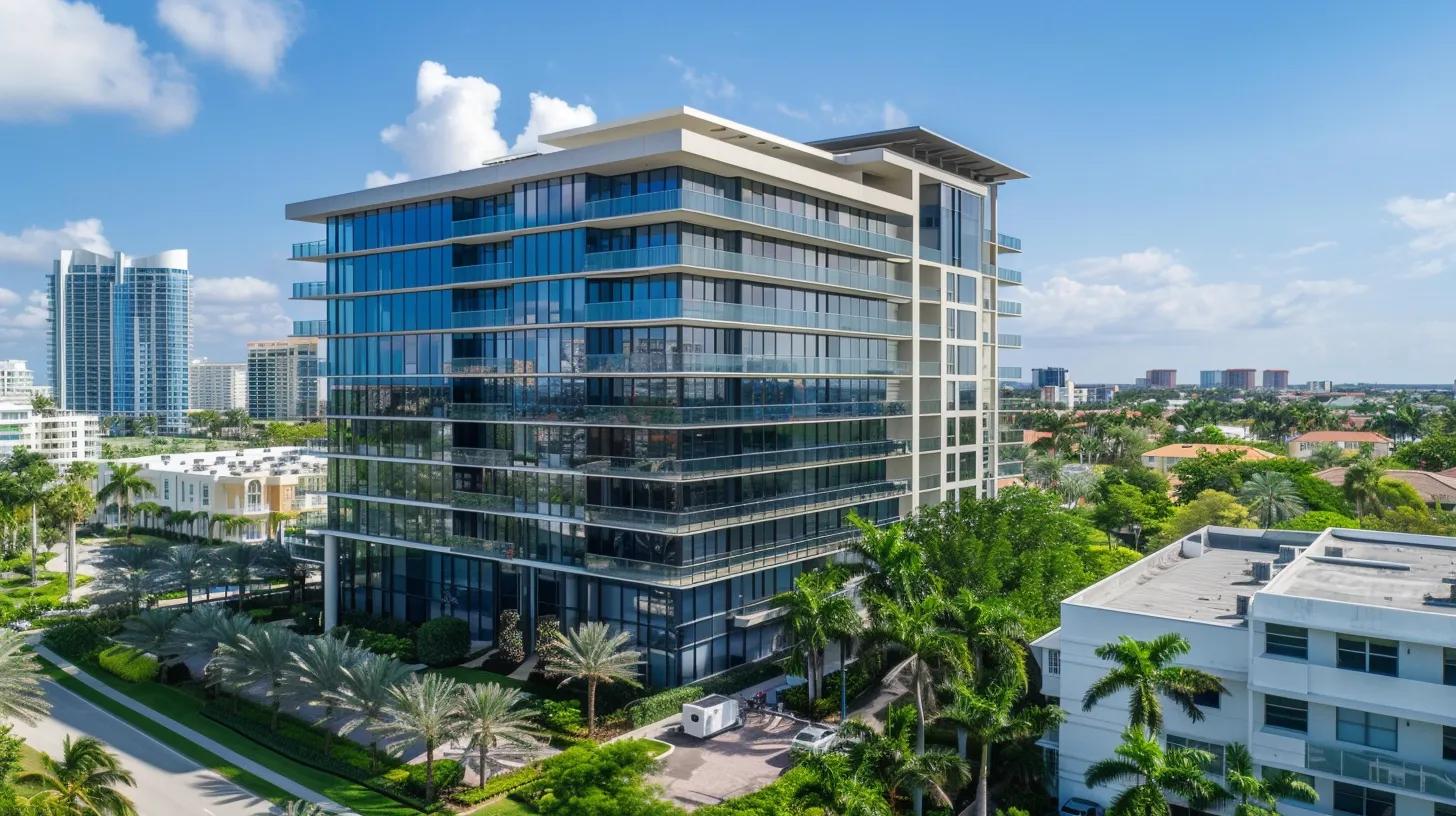 a sleek modern home in west palm beach features hurricane impact windows with reinforced frames and laminated glass, showcasing a sophisticated blend of security and durability against an urban backdrop. a sleek modern home in west palm beach features hurricane impact windows with reinforced frames and laminated glass, showcasing a sophisticated blend of security and durability against an urban backdrop.