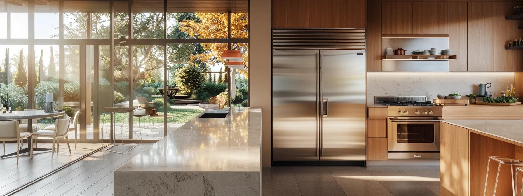 a sleek, modern kitchen setting showcases eco-friendly materials and innovative appliances, highlighting terra wellness kitchen's commitment to sustainability and quality with an emphasis on health-conscious lifestyles. a sleek, modern kitchen setting showcases eco-friendly materials and innovative appliances, highlighting terra wellness kitchen's commitment to sustainability and quality with an emphasis on health-conscious lifestyles.