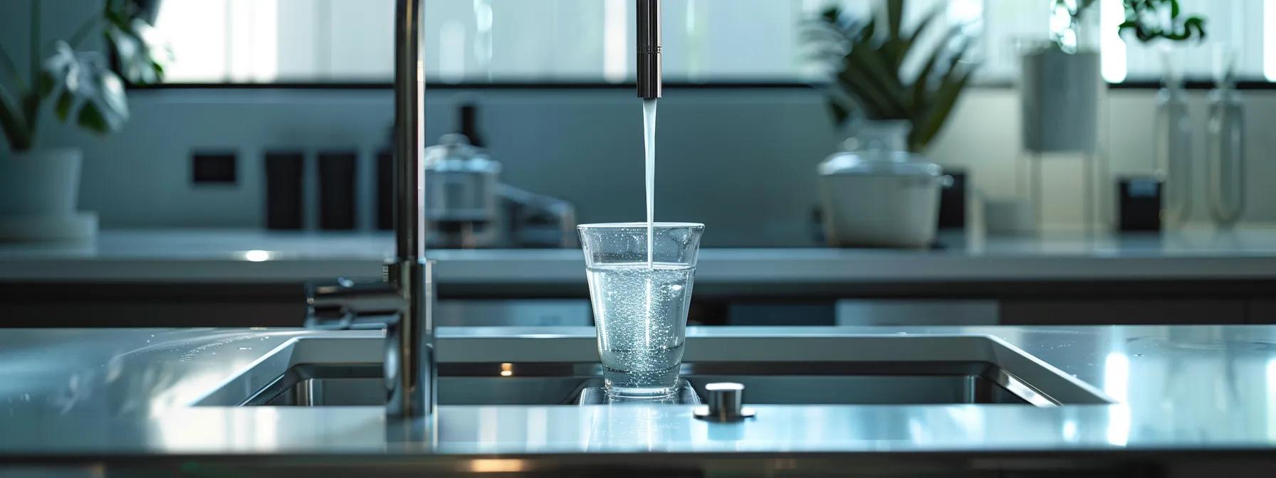 a sleek, modern kitchen showcases a whirlpool reverse osmosis system installed under the sink, with clear, pristine water flowing into a stylish glass, highlighting its superior purity and clarity against a backdrop of polished countertops and minimalist decor. a sleek, modern kitchen showcases a whirlpool reverse osmosis system installed under the sink, with clear, pristine water flowing into a stylish glass, highlighting its superior purity and clarity against a backdrop of polished countertops and minimalist decor.