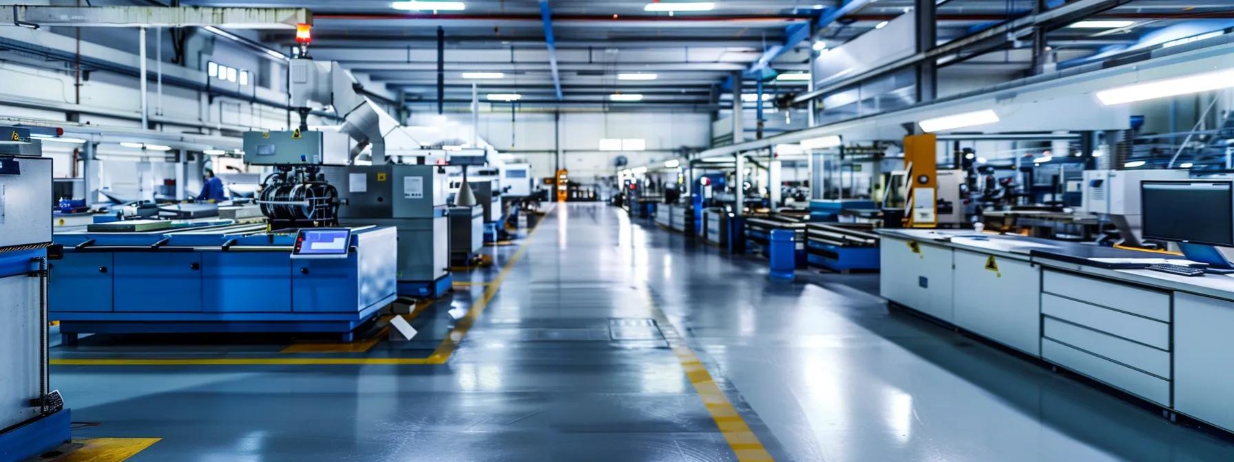 a sleek, modern manufacturing facility showcases precision machinery and quality control monitors, vividly illustrating the meticulous adherence to iso standards in metal parts production.