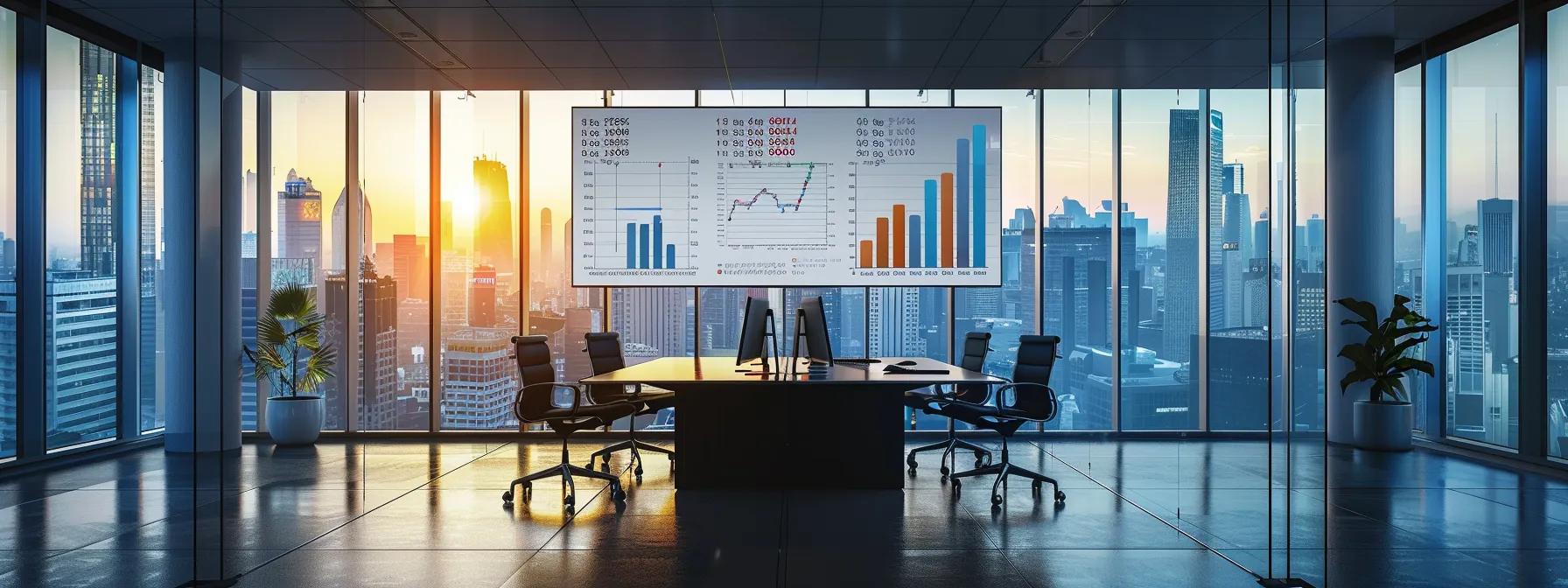 a sleek, modern office filled with charts and graphs illustrating the breakdown of hidden car shipping fees, positioned against a backdrop of an expansive city skyline, emphasizing transparency in shipping costs. a sleek, modern office filled with charts and graphs illustrating the breakdown of hidden car shipping fees, positioned against a backdrop of an expansive city skyline, emphasizing transparency in shipping costs.
