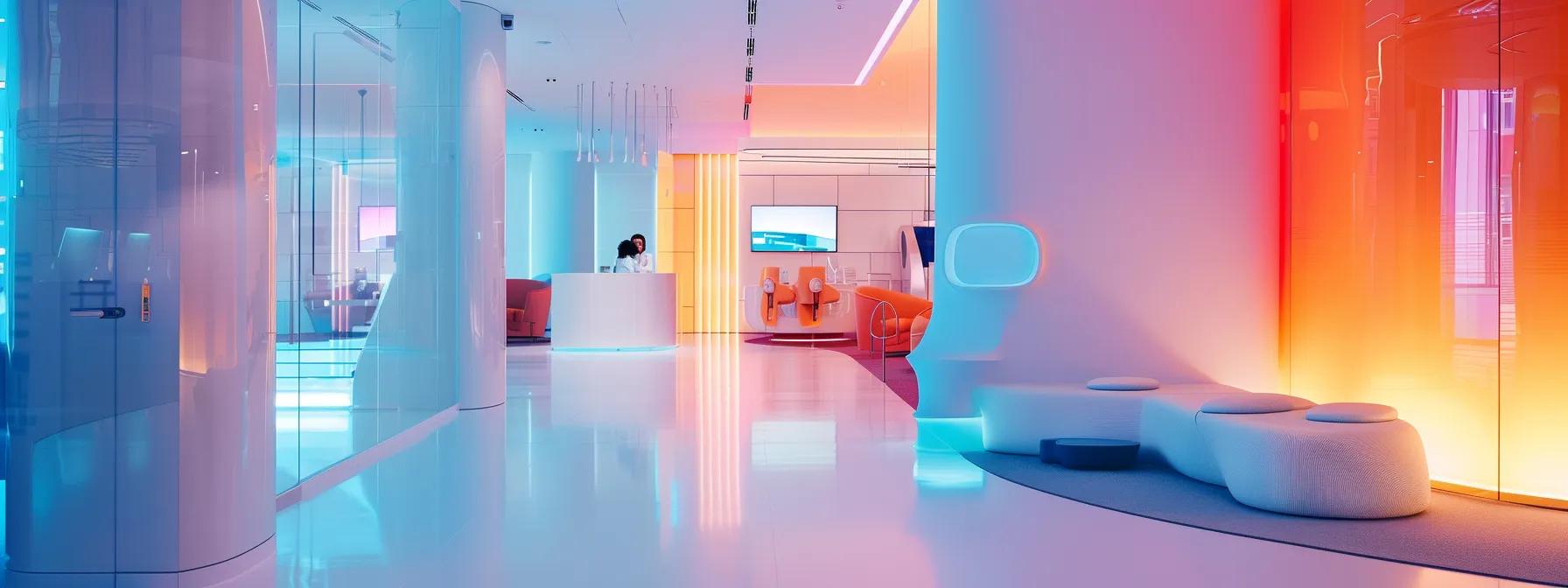 a sleek, modern office space buzzes with energy as professionals engage with digital devices and interactive screens, illustrating the dynamic impact of digital transformation on childcare enrollment and online growth. a sleek, modern office space buzzes with energy as professionals engage with digital devices and interactive screens, illustrating the dynamic impact of digital transformation on childcare enrollment and online growth.