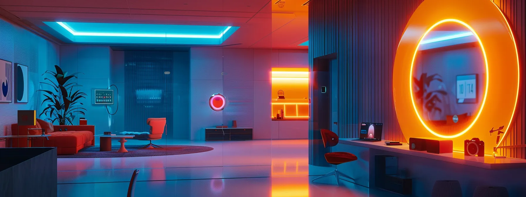 a sleek, modern office space with futuristic technology and vibrant neon accents, featuring a confident individual exploring personalized delta-9 thc options on a high-tech device, encapsulating the intersection of science and personal wellness in their cosmic journey. a sleek, modern office space with futuristic technology and vibrant neon accents, featuring a confident individual exploring personalized delta-9 thc options on a high-tech device, encapsulating the intersection of science and personal wellness in their cosmic journey.