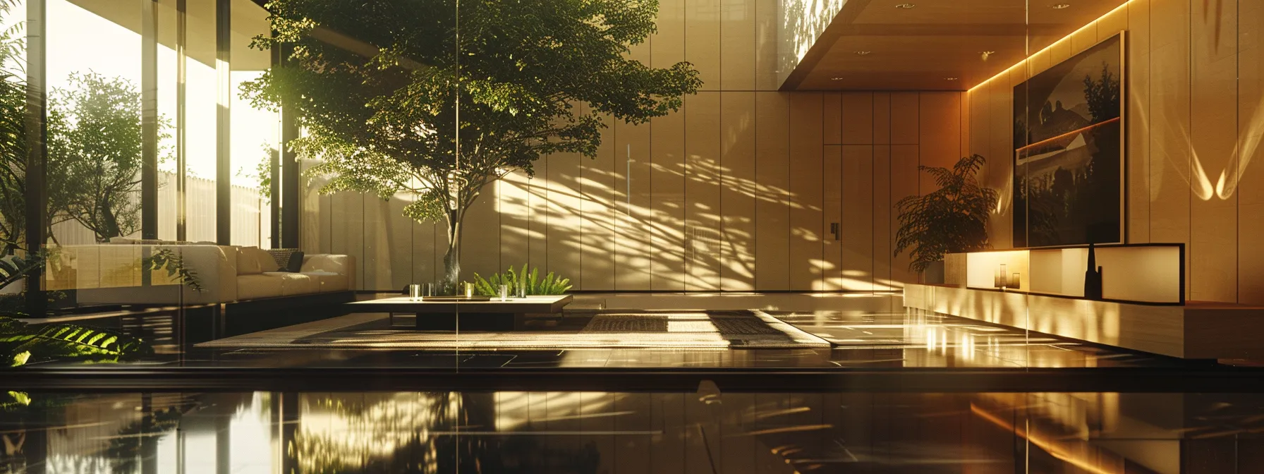 a sleek, modern solar panel array blending seamlessly with the architecture of a stylish home, reflecting sunlight and highlighting environmental sustainability.