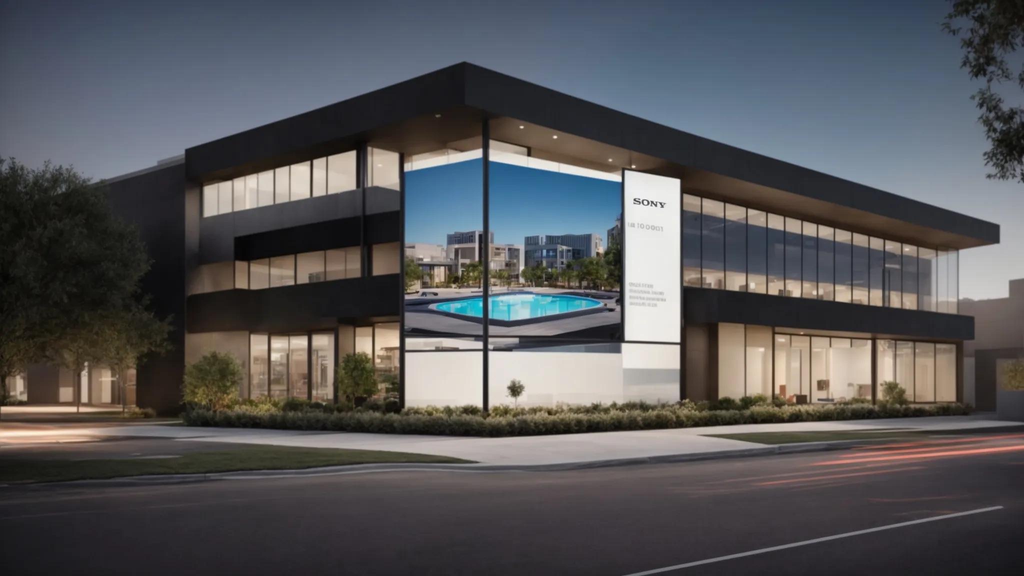 a sleek, modern urban real estate office features a large digital display showing before-and-after images of professionally demolished pool sites, highlighting their impact on property value and marketability with a vibrant, professional ambiance. a sleek, modern urban real estate office features a large digital display showing before-and-after images of professionally demolished pool sites, highlighting their impact on property value and marketability with a vibrant, professional ambiance.