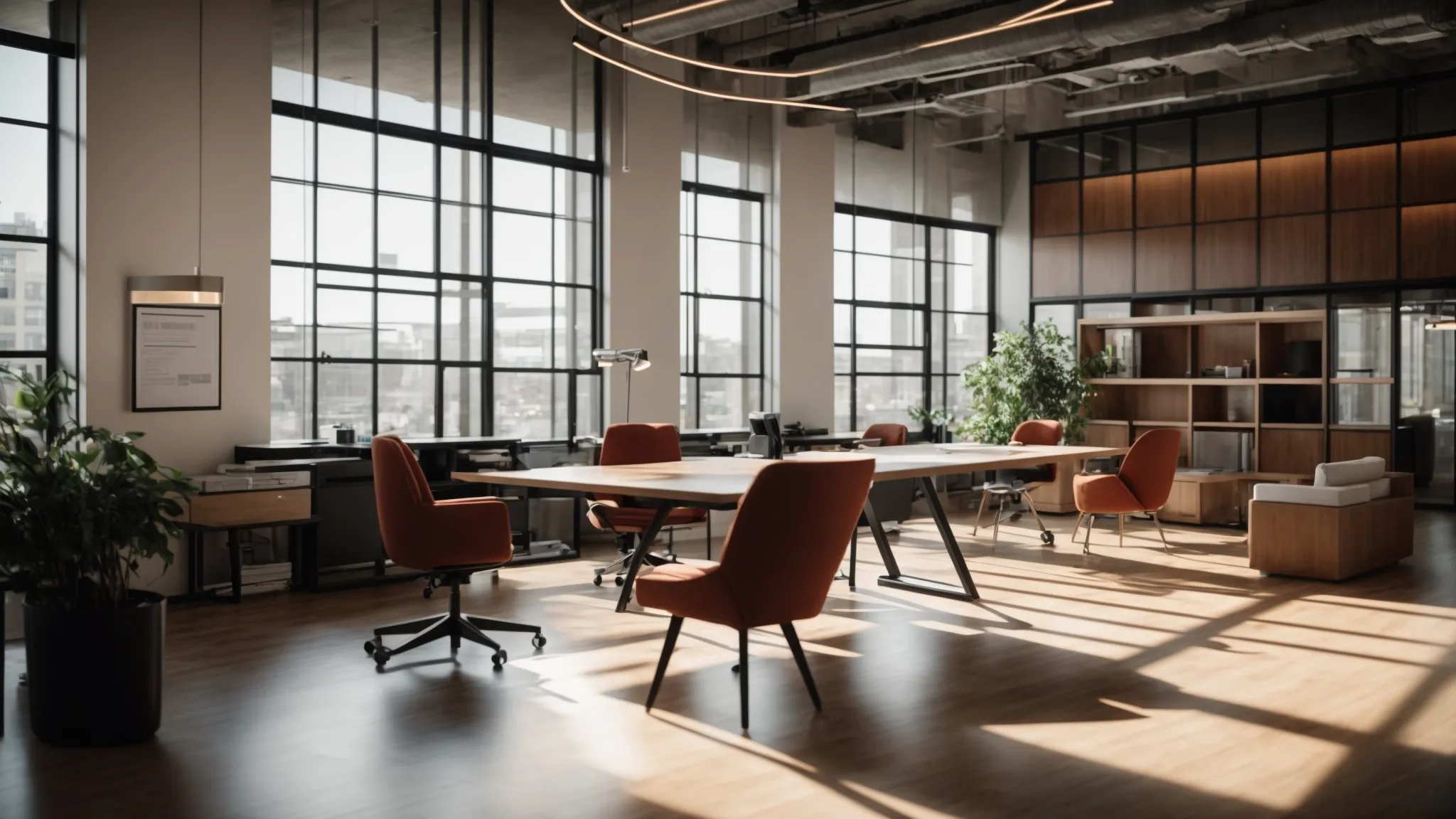 a sleek, modern workspace filled with blueprints and financial documents, illuminated by natural light filtering through large windows, symbolizes the strategic planning essential for hiring a general contractor. a sleek, modern workspace filled with blueprints and financial documents, illuminated by natural light filtering through large windows, symbolizes the strategic planning essential for hiring a general contractor.