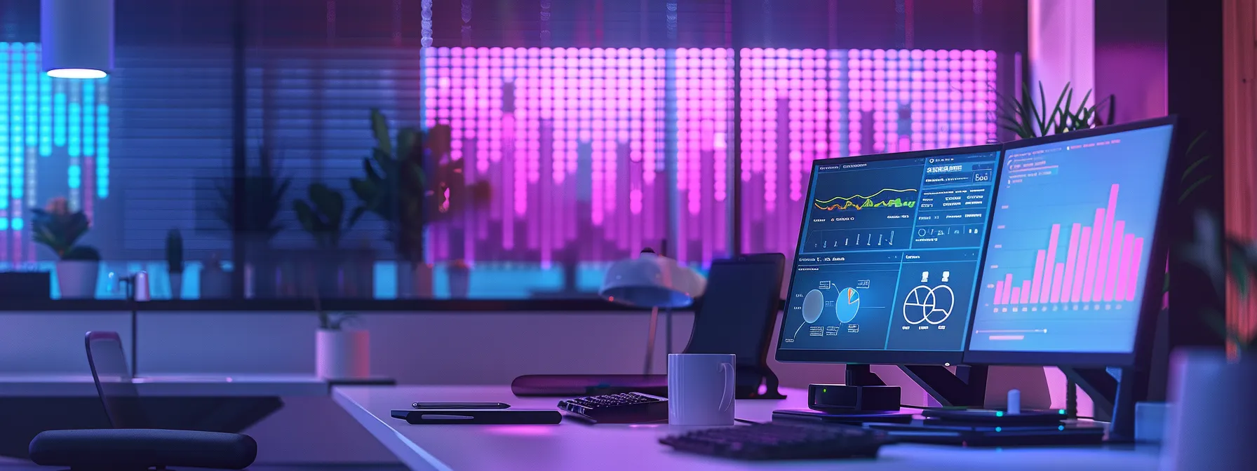 a sleek office environment showcases a vibrant crm dashboard with dynamic charts and automation icons, set against a backdrop of modern technology, embodying a harmonious integration of lead management and customer engagement with a soft, professional glow. a sleek office environment showcases a vibrant crm dashboard with dynamic charts and automation icons, set against a backdrop of modern technology, embodying a harmonious integration of lead management and customer engagement with a soft, professional glow.