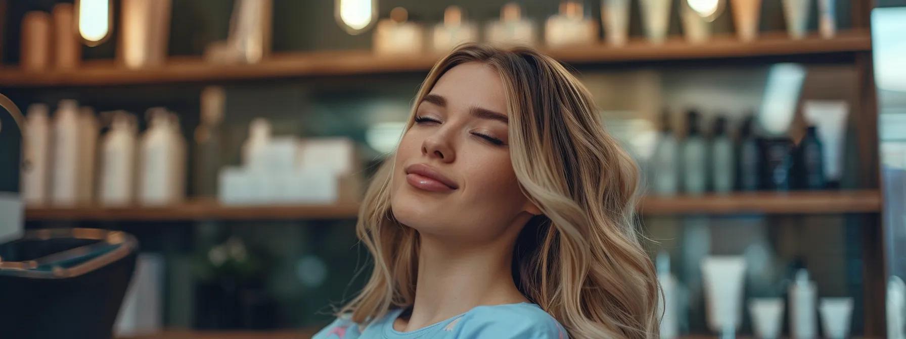 A relaxed client in a salon chair reflects the ease of maintenance and satisfaction achieved through proper Micro K-tip extension care routines. A relaxed client in a salon chair reflects the ease of maintenance and satisfaction achieved through proper Micro K-tip extension care routines.