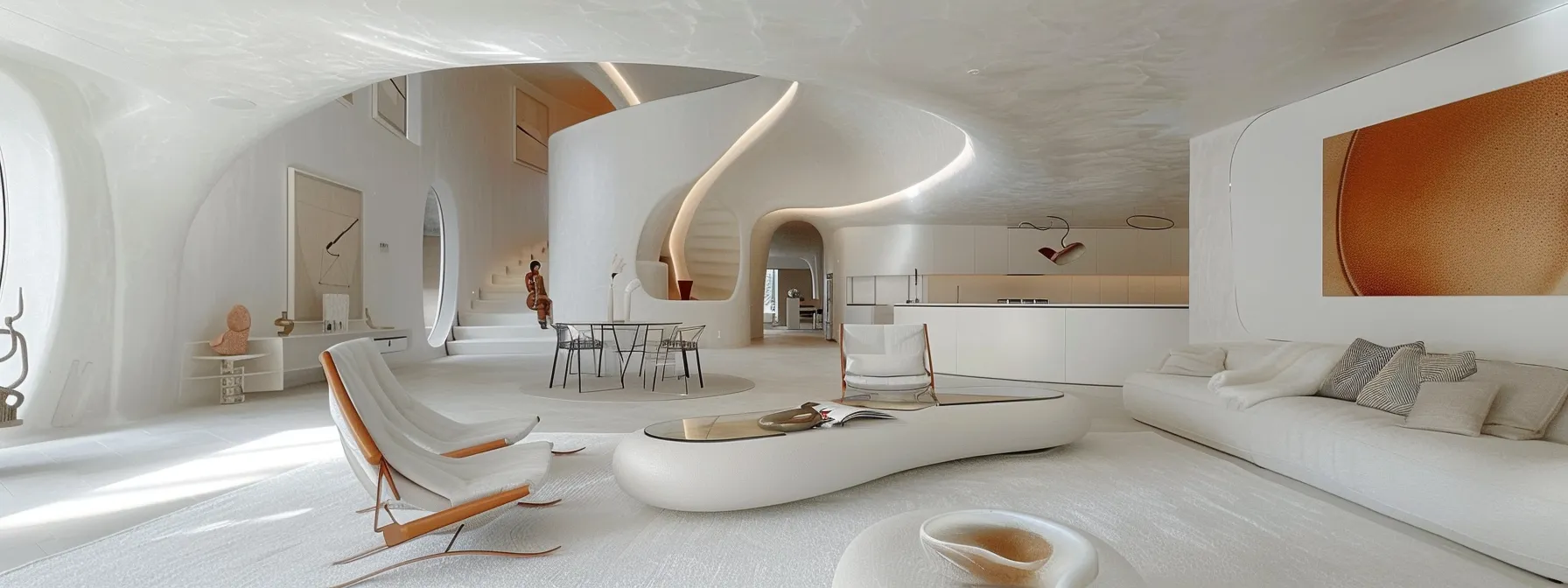 a sleek, white living room with terracotta accents, clean lines, and abundant natural light, showcasing modern minimalist interior design. a sleek, white living room with terracotta accents, clean lines, and abundant natural light, showcasing modern minimalist interior design.