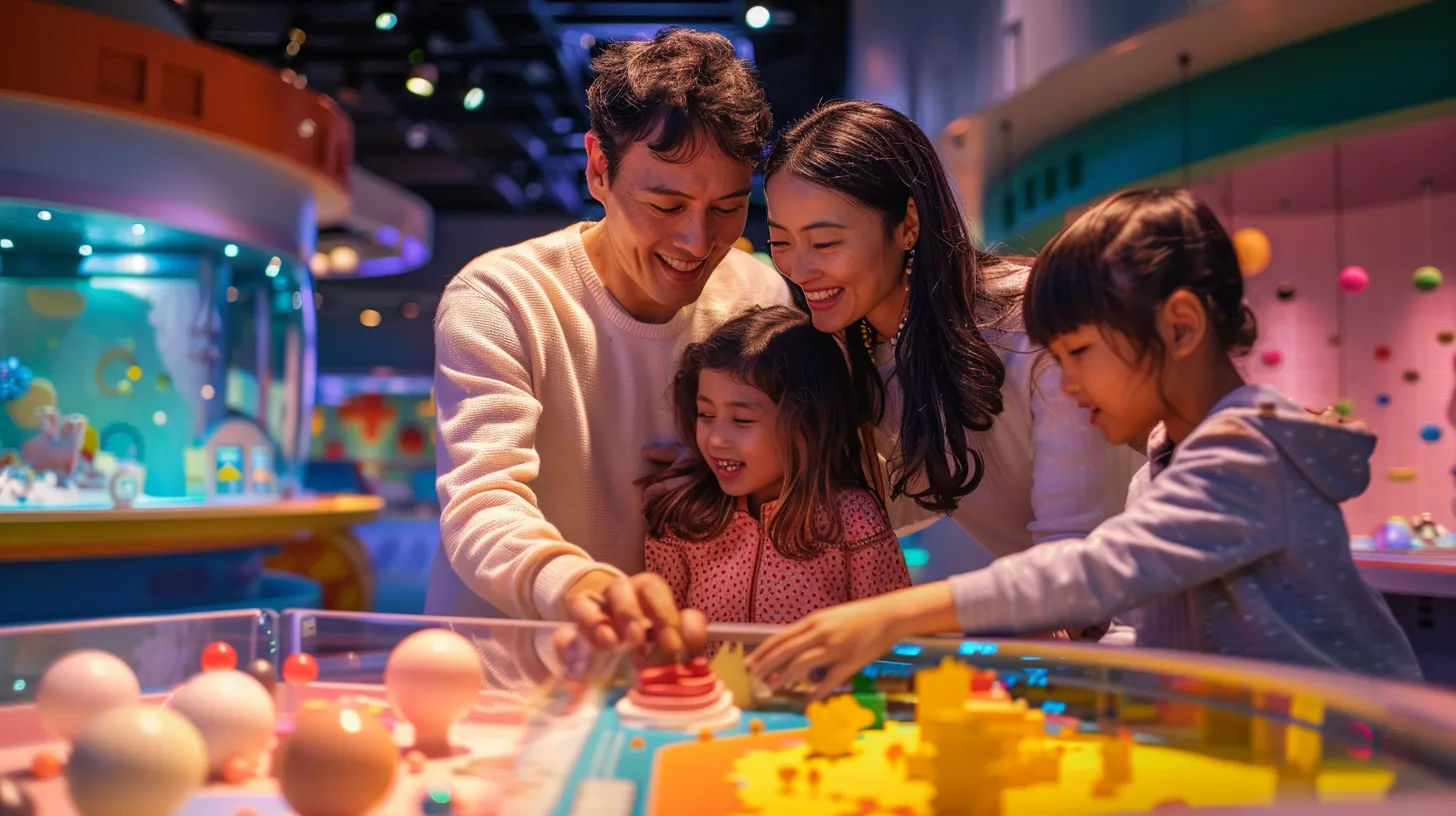 Activités pour enfants à Laval : Amusement et Découverte 2 Activités pour enfants à Laval : Amusement et Découverte une famille souriante explore une exposition interactive dans un musée pour enfants moderne à laval, entourée de couleurs vives et d'activités engageantes qui stimulent la curiosité des jeunes visiteurs.