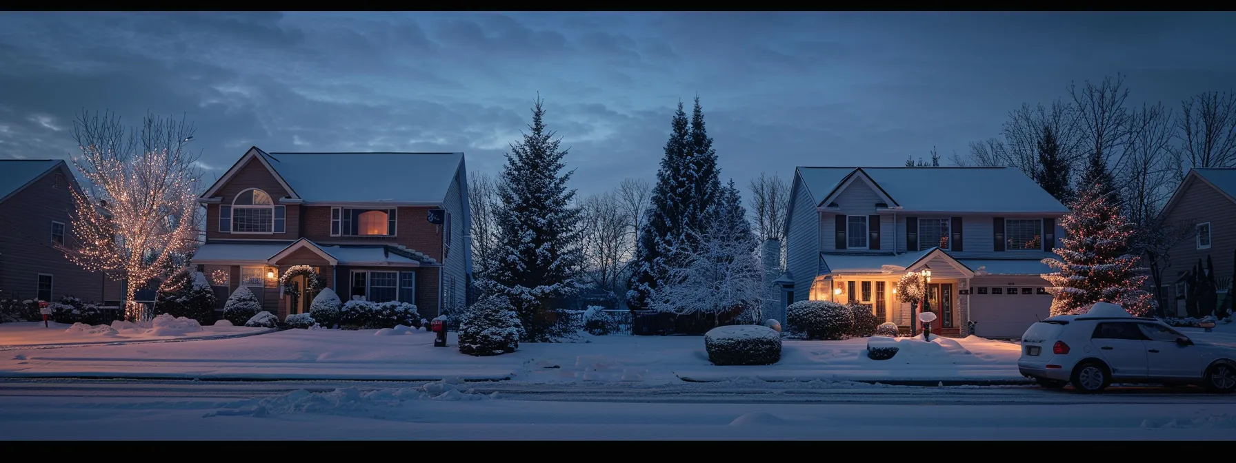 a snowy cleveland house sparkling clean after professional winter washing. a snowy cleveland house sparkling clean after professional winter washing.