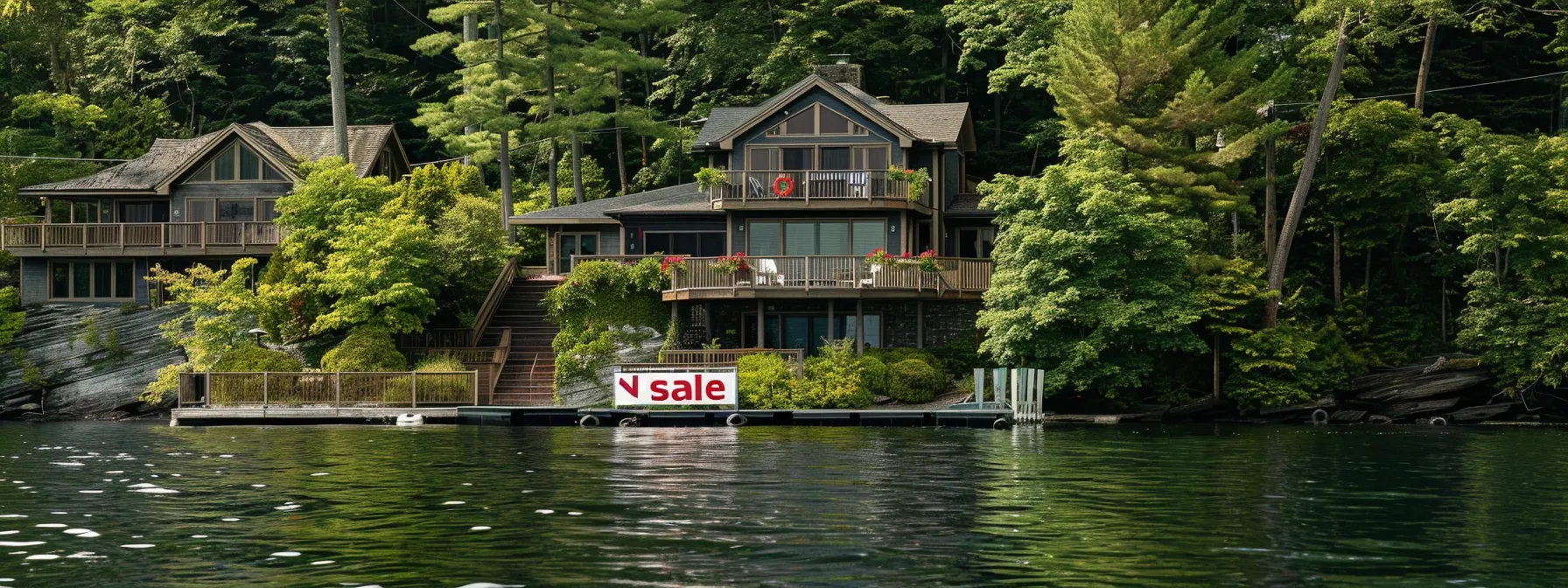 a stunning lakeside property with a a stunning lakeside property with a