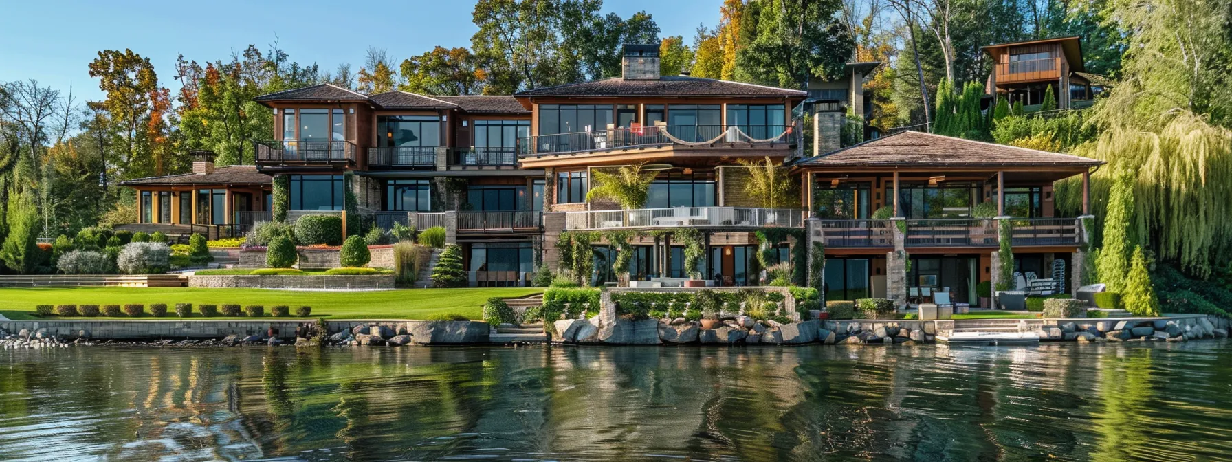 a stunning lakeside property with panoramic views of the water and lush green landscape in lake country bc. a stunning lakeside property with panoramic views of the water and lush green landscape in lake country bc.