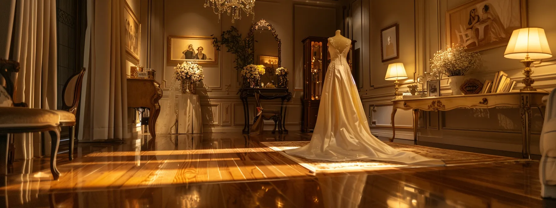 a stylish bridal shop interior showcases an elegant wedding gown displayed prominently against a backdrop of soft, inviting lighting and tasteful décor, emphasizing the importance of choosing the right place for a memorable dress shopping experience. a stylish bridal shop interior showcases an elegant wedding gown displayed prominently against a backdrop of soft, inviting lighting and tasteful décor, emphasizing the importance of choosing the right place for a memorable dress shopping experience.