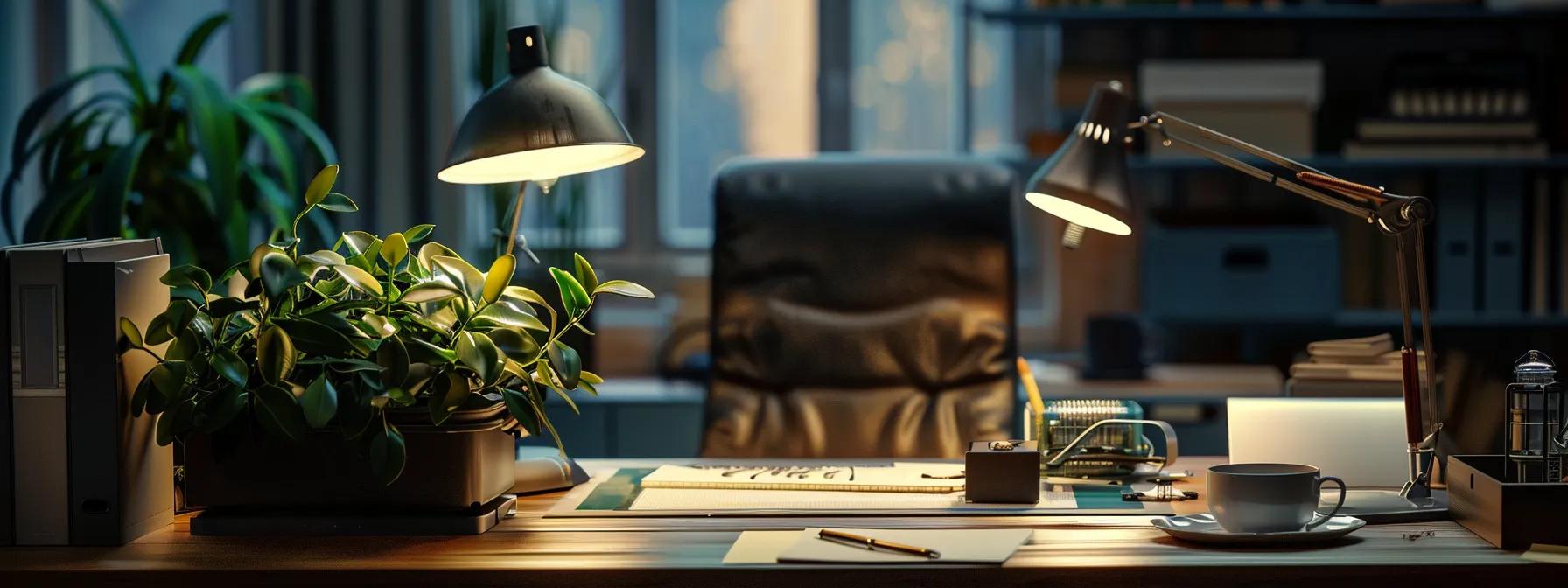 a tense office environment reveals a stark contrast between sleek professionalism and the unsettling presence of rodent traps strategically placed around a desk, highlighting the hidden risks to health, property, and reputation in a bustling business setting.