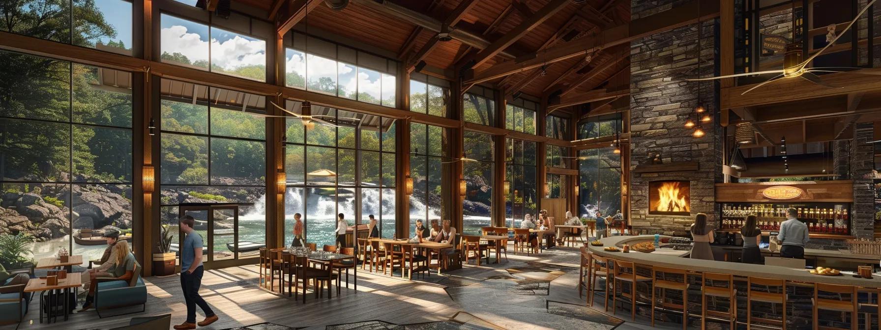 Upscale lodging near Ocoee River with elegant interiors and scenic river views.