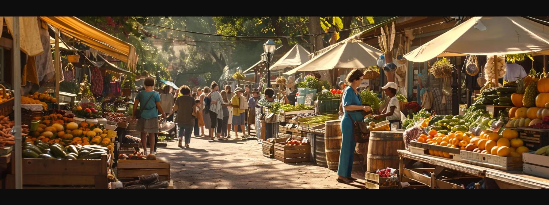 a vibrant, bustling local farmers market captures families joyfully selecting fresh produce and artisanal goods, showcasing a rich tapestry of community connection and authentic southern culinary culture. a vibrant, bustling local farmers market captures families joyfully selecting fresh produce and artisanal goods, showcasing a rich tapestry of community connection and authentic southern culinary culture.