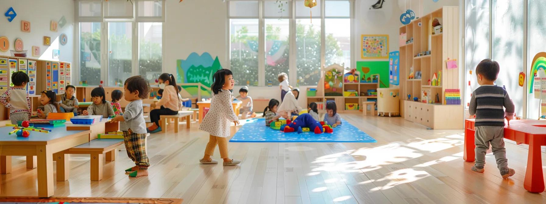 a vibrant classroom filled with engaged young children exploring a blend of traditional learning materials and interactive digital platforms, showcasing the dynamic and effective nature of expert-curated early childhood education programs. a vibrant classroom filled with engaged young children exploring a blend of traditional learning materials and interactive digital platforms, showcasing the dynamic and effective nature of expert-curated early childhood education programs.