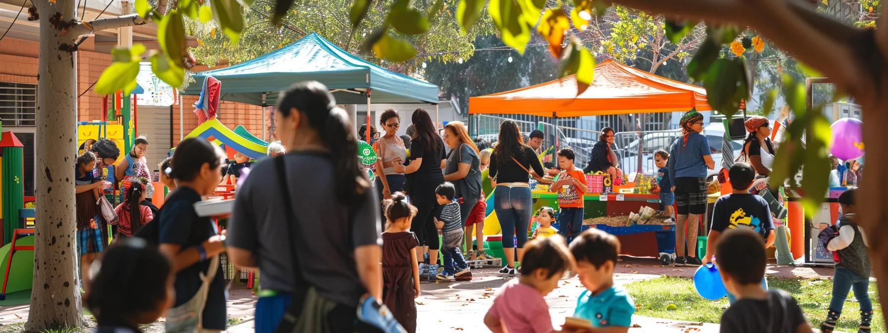 a vibrant community event in a bustling urban setting showcases families engaging in workshops and activities organized by chroma early learning academy and local businesses, highlighting dynamic interactions and collaborative educational initiatives. a vibrant community event in a bustling urban setting showcases families engaging in workshops and activities organized by chroma early learning academy and local businesses, highlighting dynamic interactions and collaborative educational initiatives.