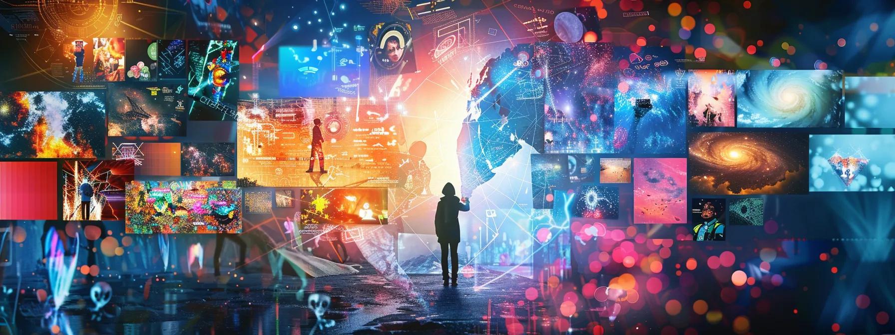 , a vibrant digital collage showcas