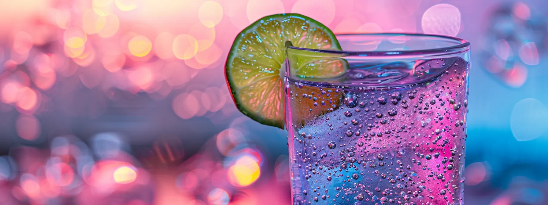 a vibrant, effervescent delta-9 thc seltzer, glistening with bubbles and garnished with a fresh lime twist, is showcased in a clear glass against a bold, dreamy, retro-futuristic backdrop that captures a playful and social mood perfect for a relaxed evening. a vibrant, effervescent delta-9 thc seltzer, glistening with bubbles and garnished with a fresh lime twist, is showcased in a clear glass against a bold, dreamy, retro-futuristic backdrop that captures a playful and social mood perfect for a relaxed evening.