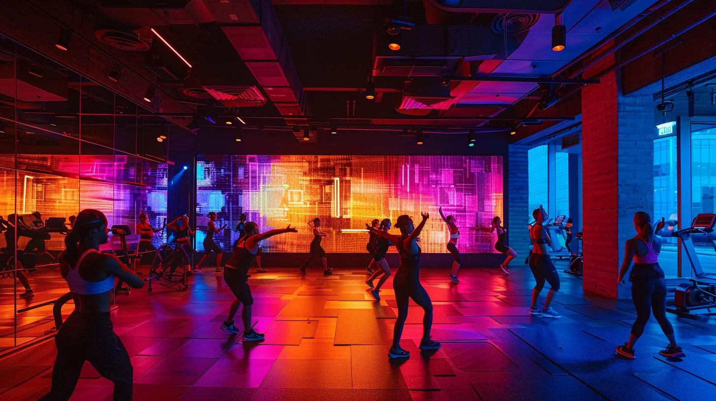 a vibrant gym setting showcases a diverse group of engaged members enthusiastically participating in personalized fitness sessions, surrounded by cutting-edge technology and motivational visuals. a vibrant gym setting showcases a diverse group of engaged members enthusiastically participating in personalized fitness sessions, surrounded by cutting-edge technology and motivational visuals.