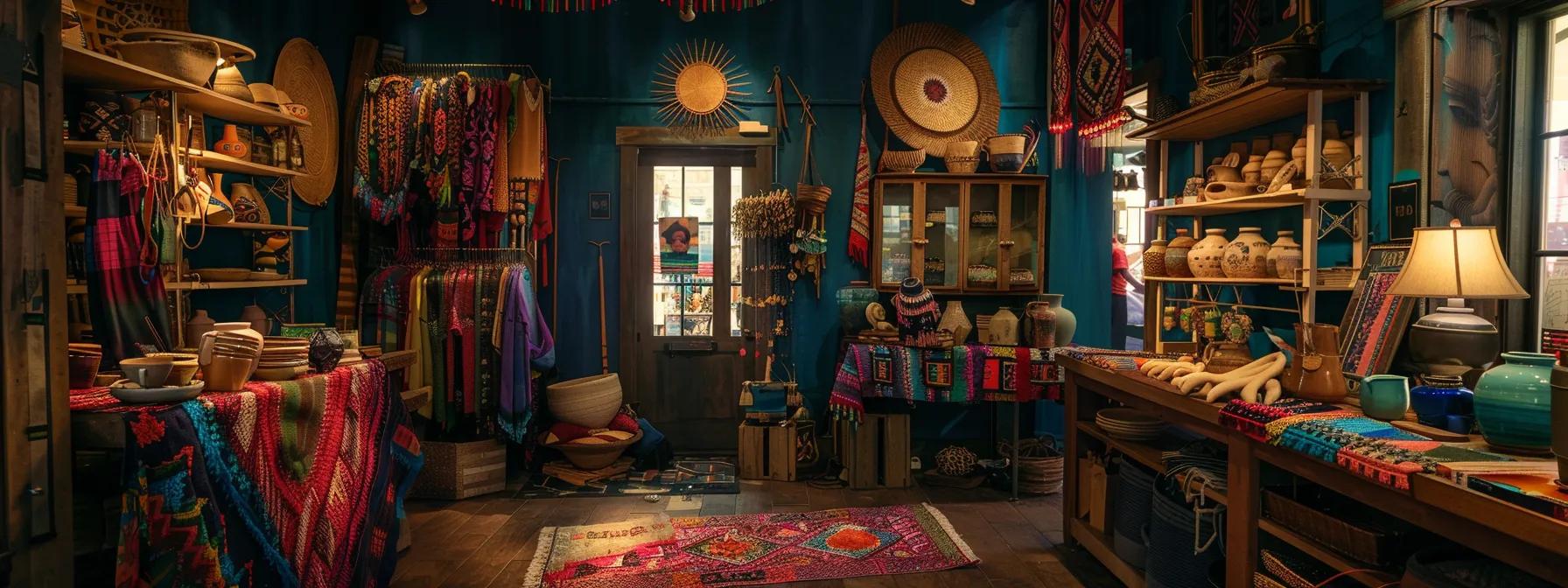 a vibrant interior of a blue ridge boutique showcases an array of handcrafted treasures, with local artisans' pottery, woodcraft, and custom jewelry artfully displayed against a warm, inviting backdrop that reflects the creative spirit of the community. a vibrant interior of a blue ridge boutique showcases an array of handcrafted treasures, with local artisans' pottery, woodcraft, and custom jewelry artfully displayed against a warm, inviting backdrop that reflects the creative spirit of the community.