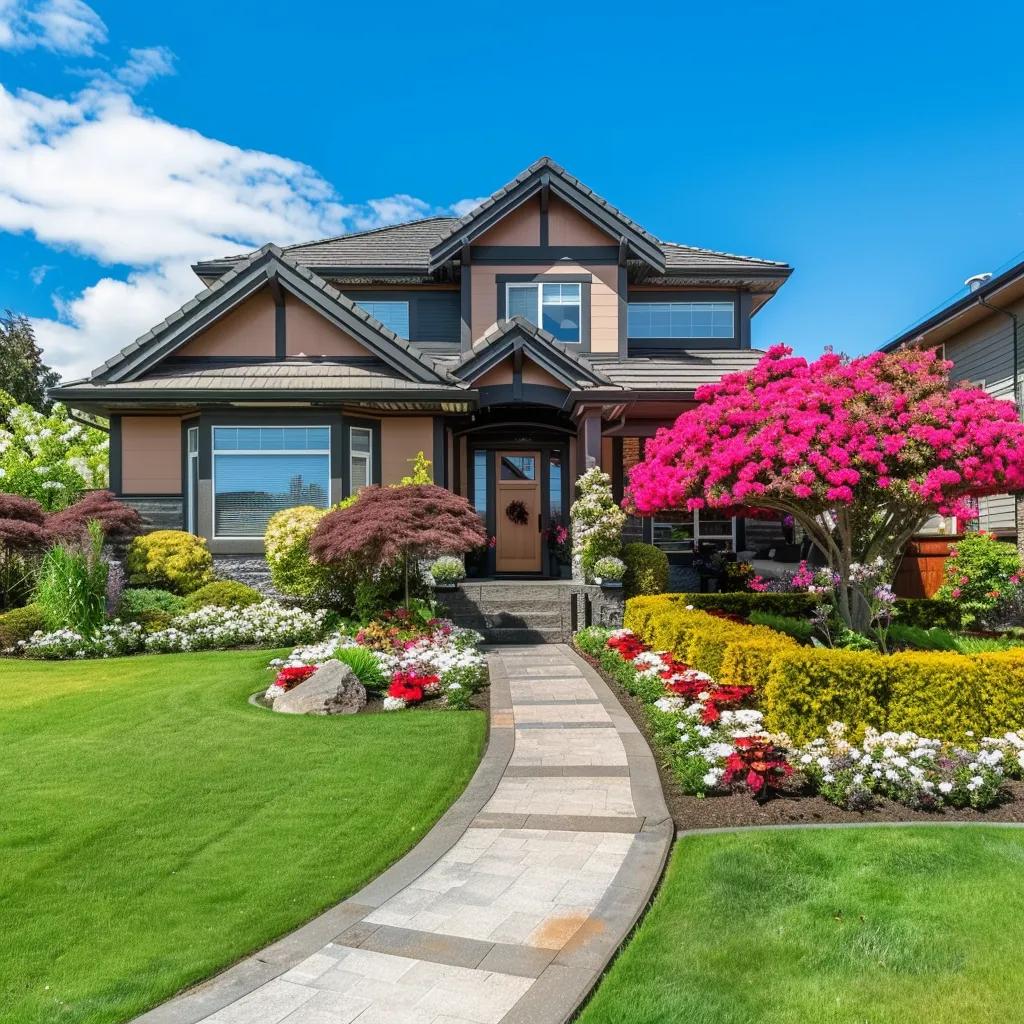 Well-prepared home exterior with landscaped yard for quick sale Well-prepared home exterior with landscaped yard for quick sale