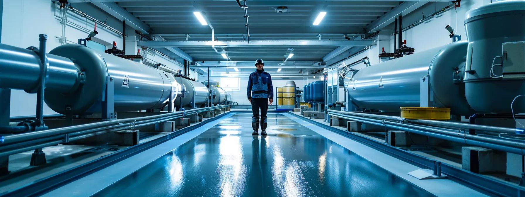 a well-equipped septic service professional inspects a modern septic system in a clean, organized maintenance facility, utilizing advanced diagnostic tools to ensure optimal functionality and prevent future blockages. a well-equipped septic service professional inspects a modern septic system in a clean, organized maintenance facility, utilizing advanced diagnostic tools to ensure optimal functionality and prevent future blockages.