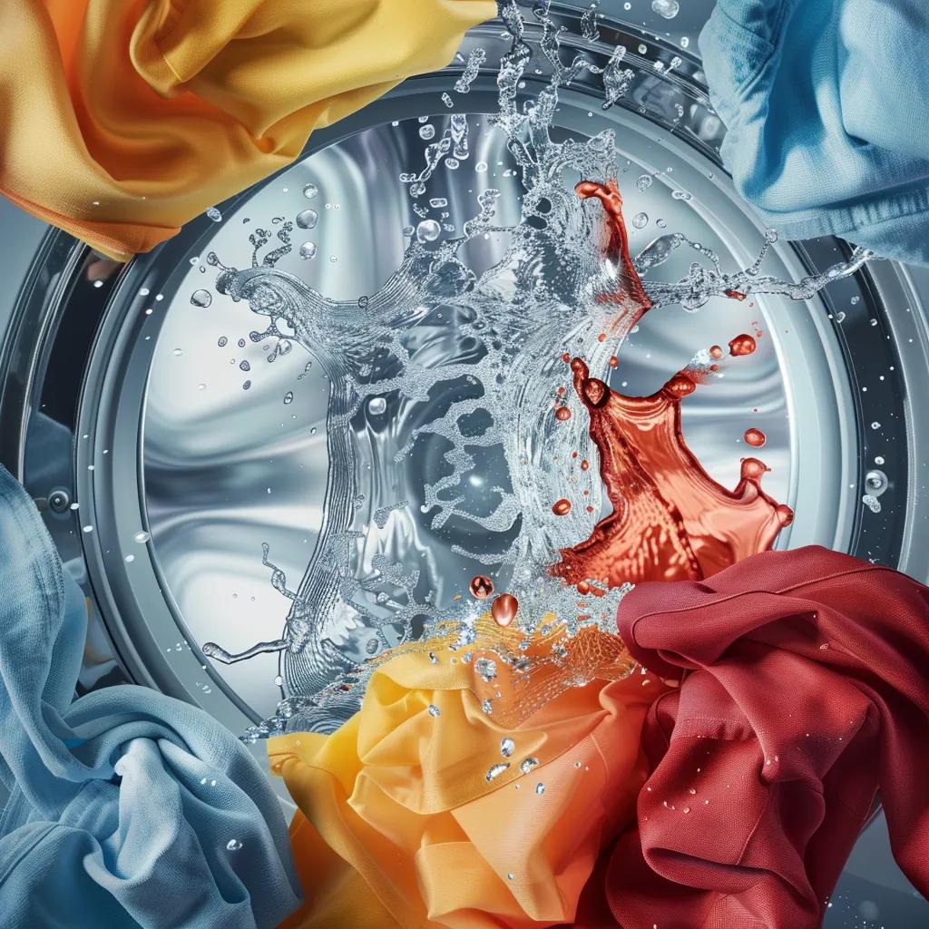 Laundry detergent sheets dissolving in water inside a washing machine, demonstrating their effectiveness