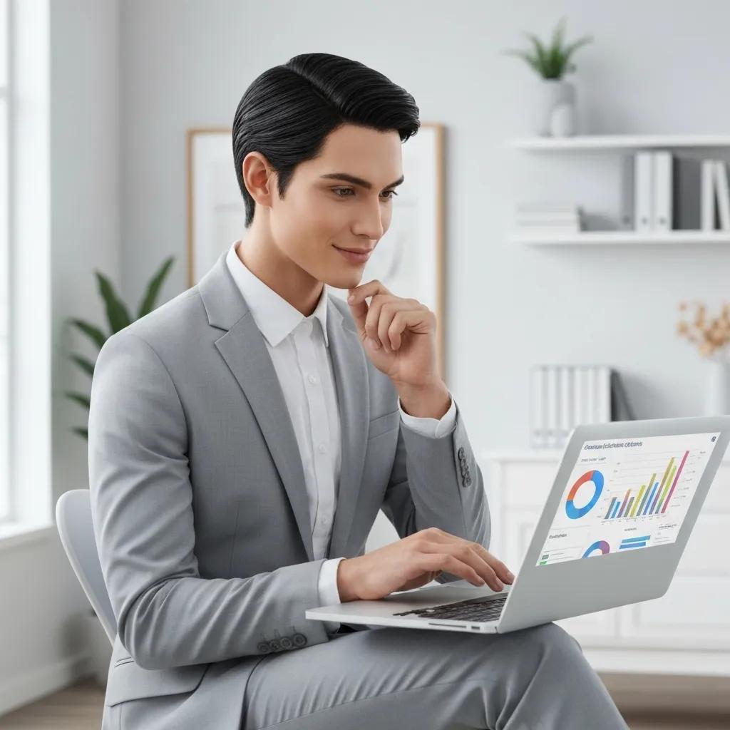 A therapist and parent looking at advanced ABA data on a laptop, emphasizing the value of data analysis