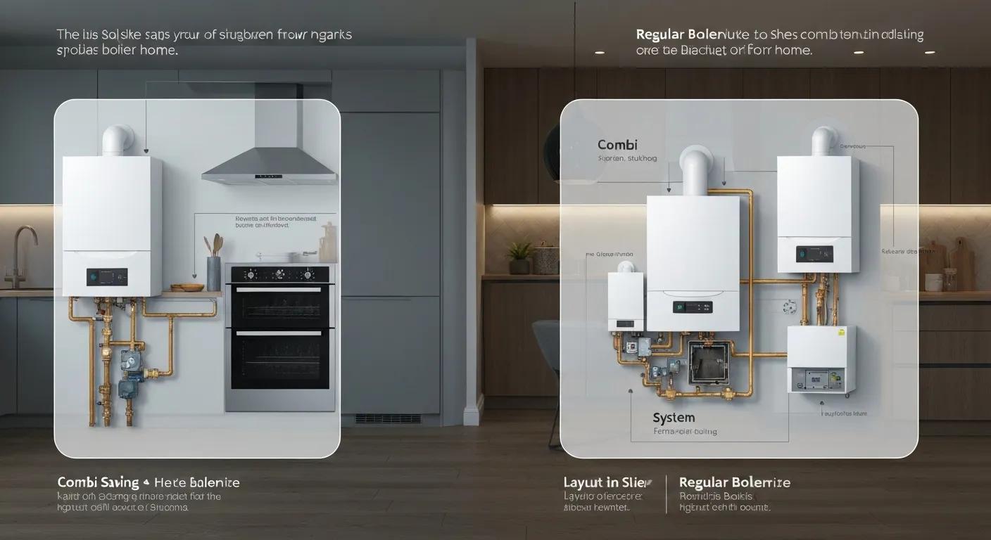 Comparison of combi, system, and regular boilers in a home setting