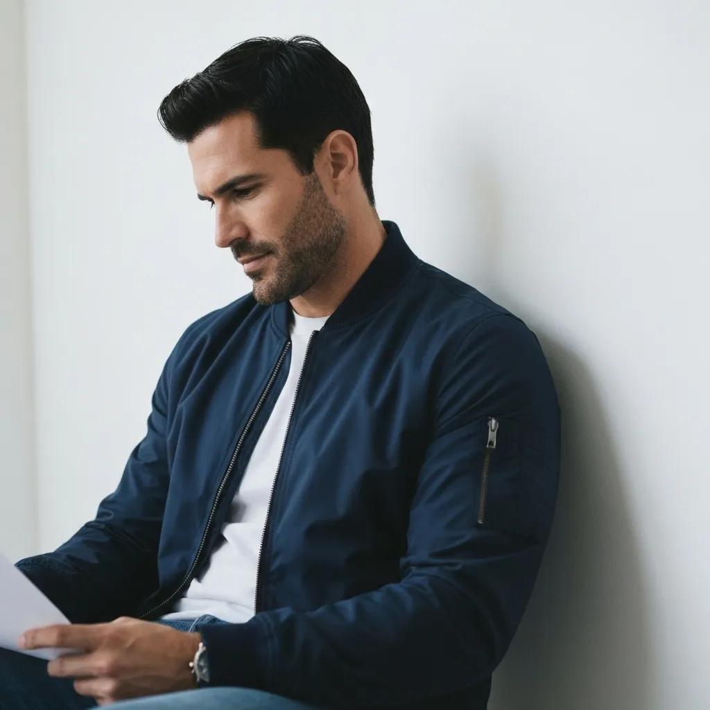 A parent carefully reviewing documents and credentials for an ABA provider in a comfortable home office setting